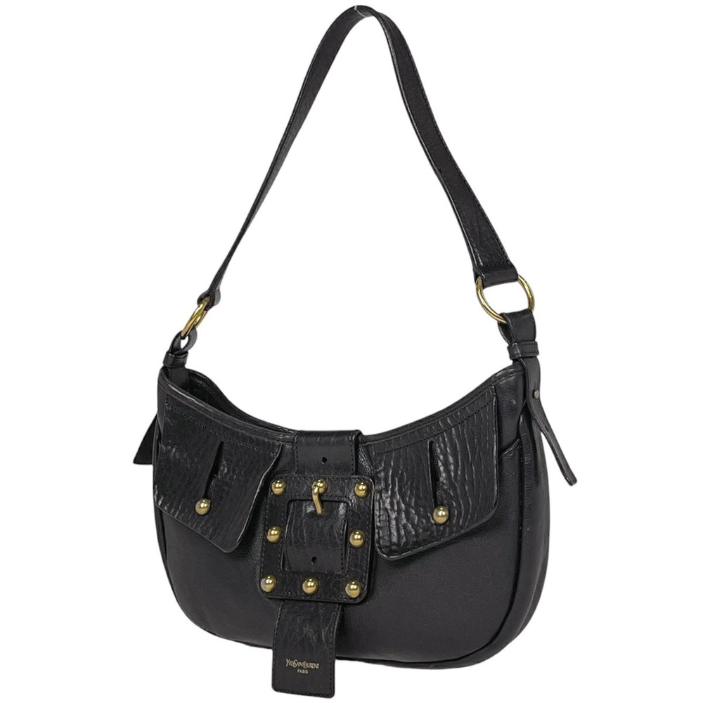 Saint Laurent Yves shoulder bag Hobo leather black